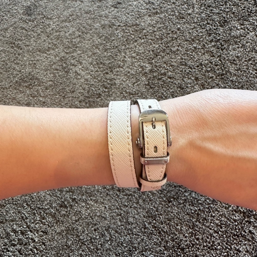 Jewelry- Henri Bendel New York white leather wrap bracelet in perfect condition!